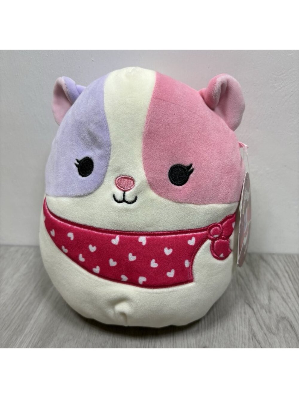 Squishmallows 8" Valentines Niven the Guinea Pig with Bandana NWT